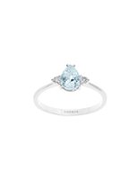Anello Comete Donna in Oro bianco Acquamarina 0.65 Ct ANQ307 - ANQ307